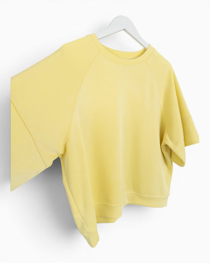 Oversize Shirt mit Rundhalsausschnitt gelb