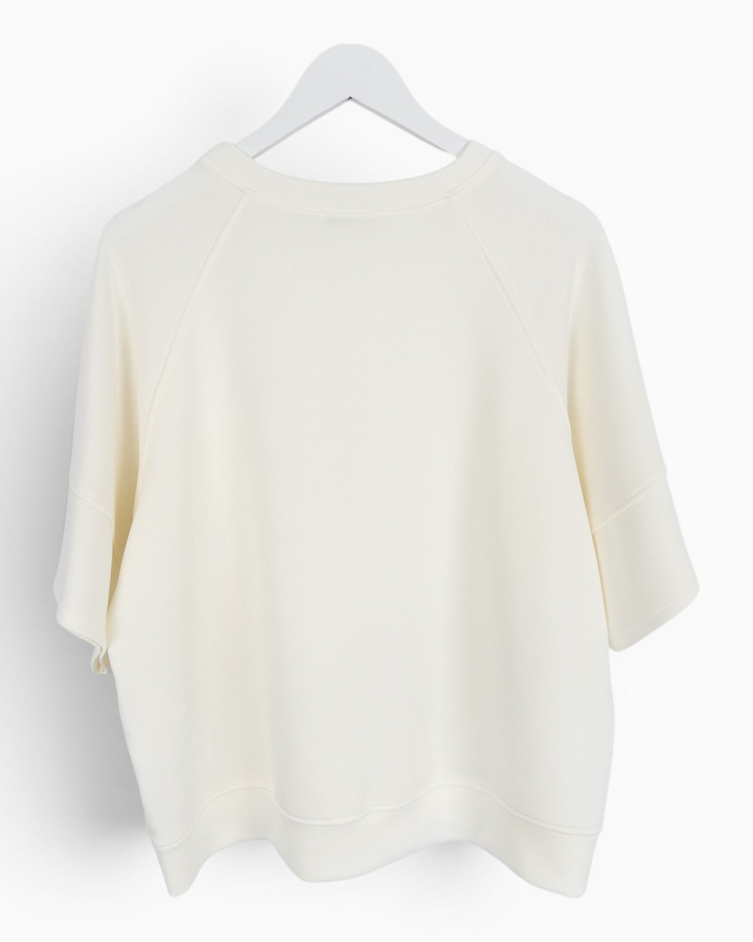Oversize Shirt mit Rundhalsausschnitt creme