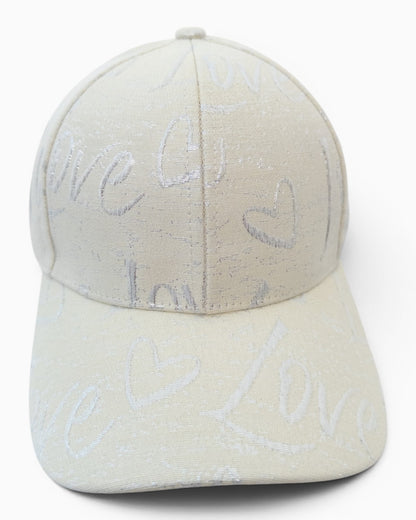 Cap Love mit Herz-Motiv creme