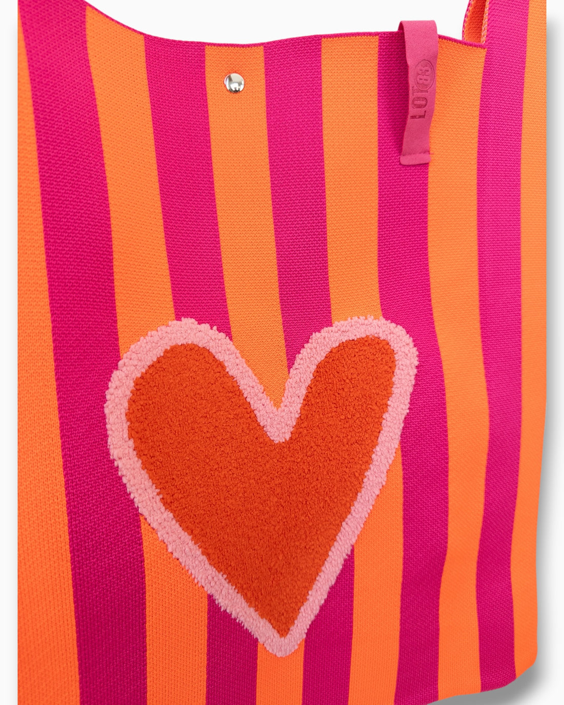 Herz Shopper Rebel Lois LOT83 mit Streifen pink orange