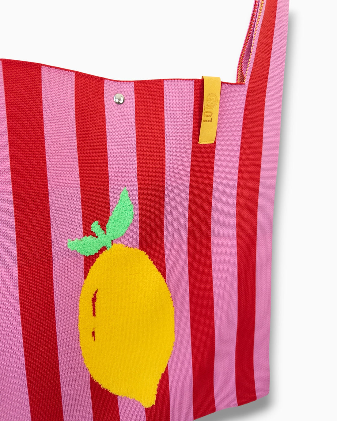 Zitronen Shopper Rebel Lois LOT83 mit Streifen rot altrosa