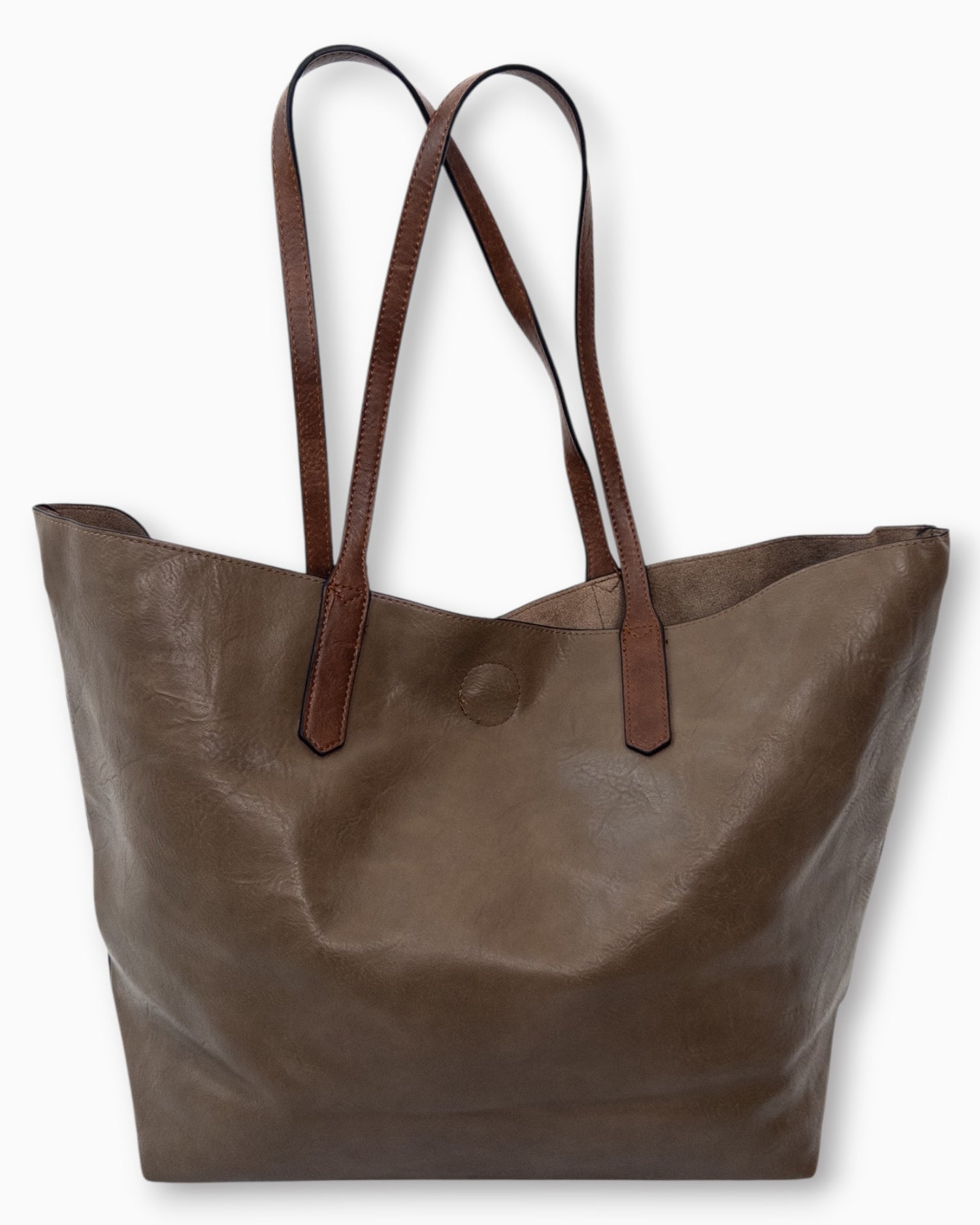 Handtaschen-Set 3-teilig mit Täschchen taupe braun