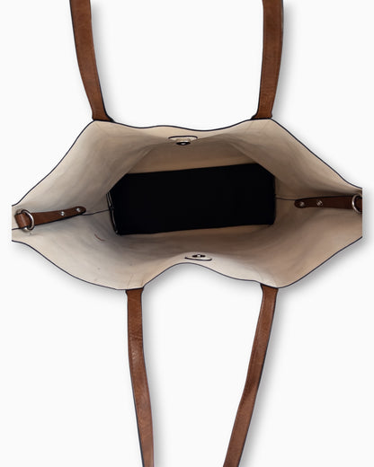 Handtaschen-Set 3-teilig mit Täschchen creme