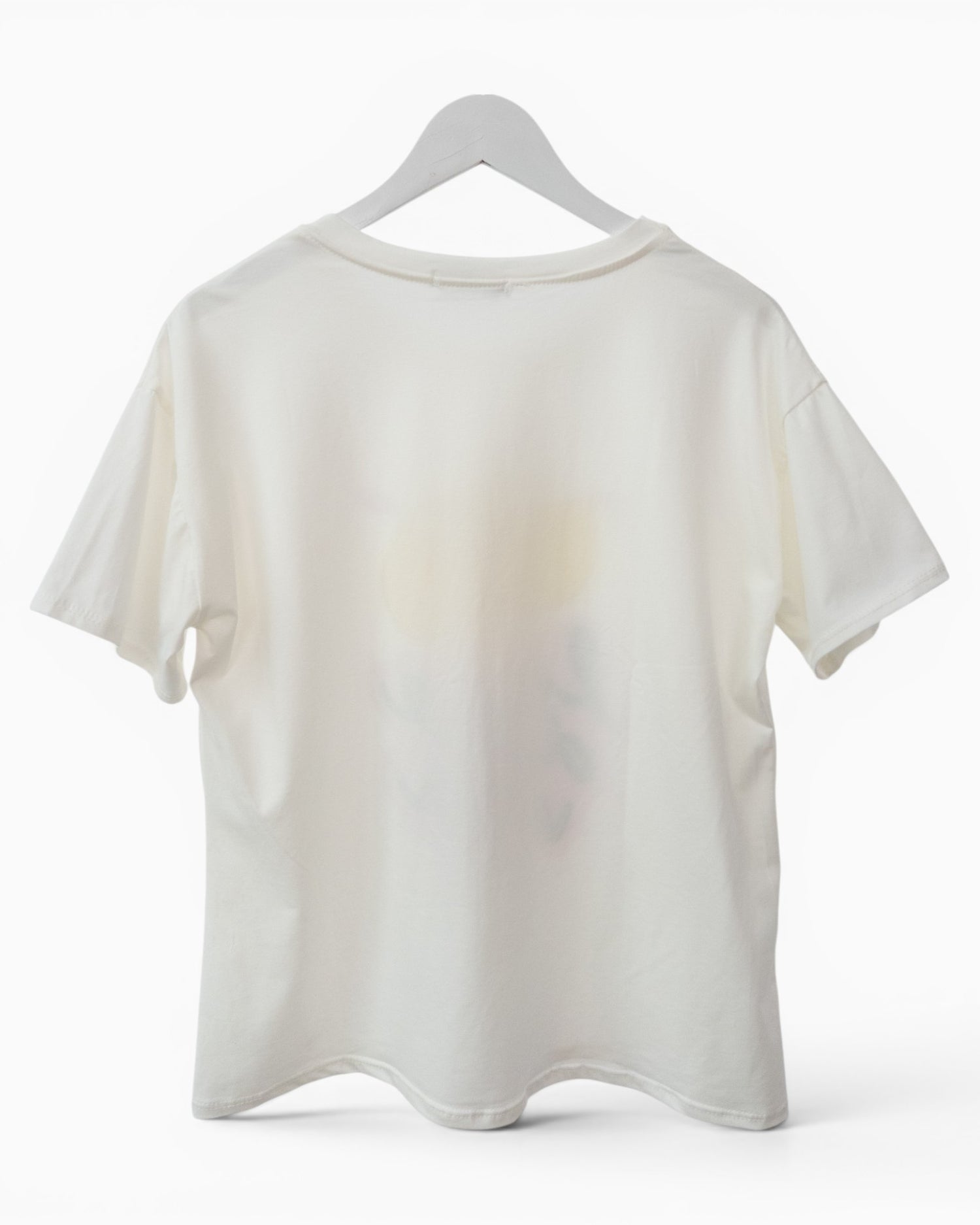 Shirt mit Zitronenmotiv und Strassdetails weiß