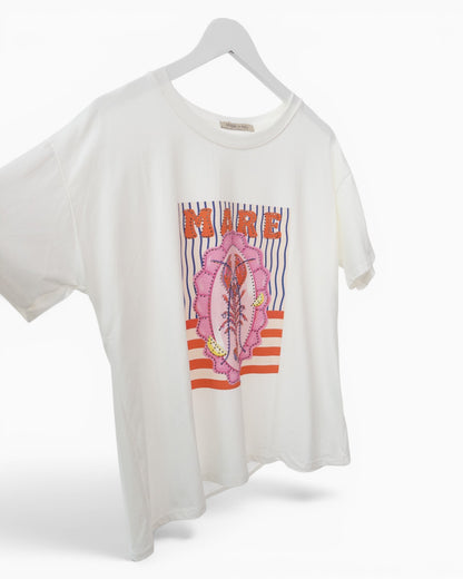 Shirt Mare mit Hummermotiv weiß