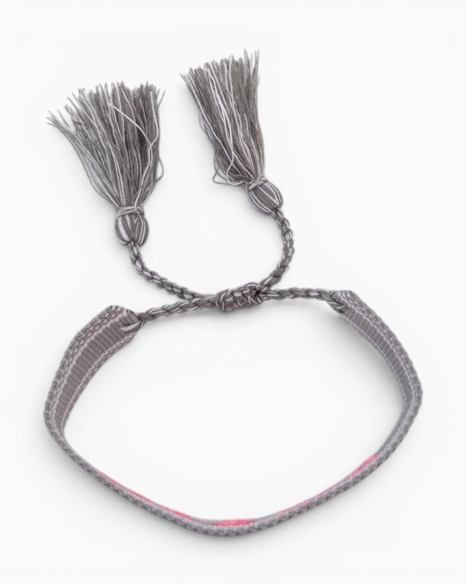 Armband Dog Mom mit Quasten grau