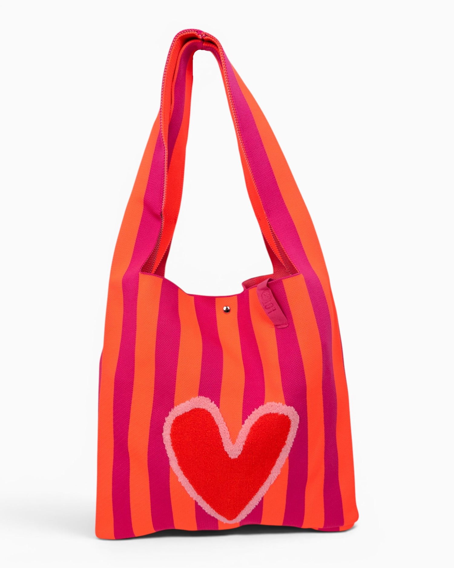 Shopper Rebel Lois LOT83 Herz Streifen pink orange