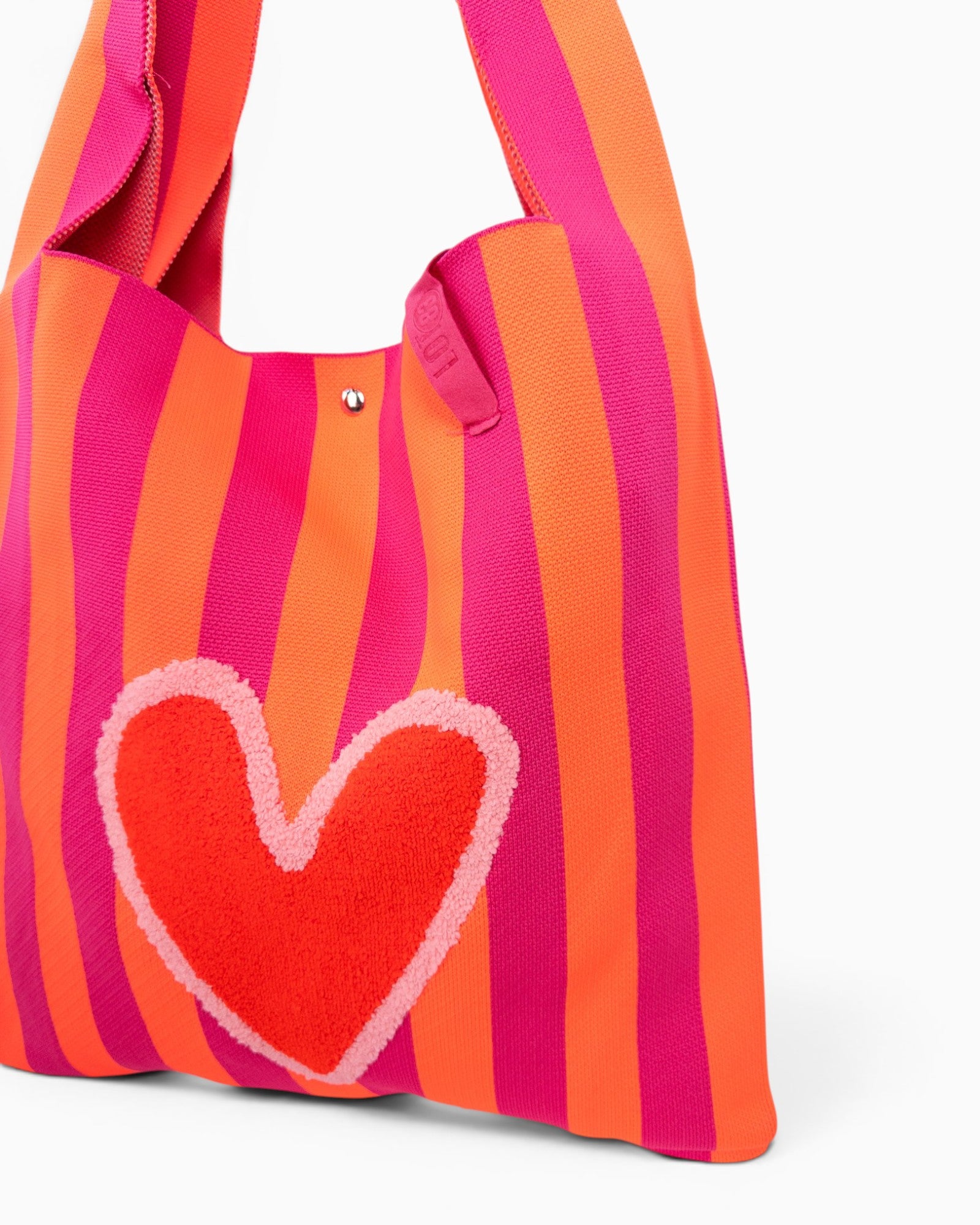 Shopper Rebel Lois LOT83 Herz Streifen pink orange