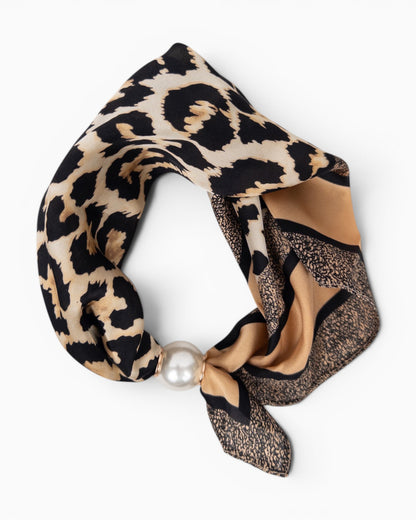 Halstuch Leo mit Magnetverschluss beige