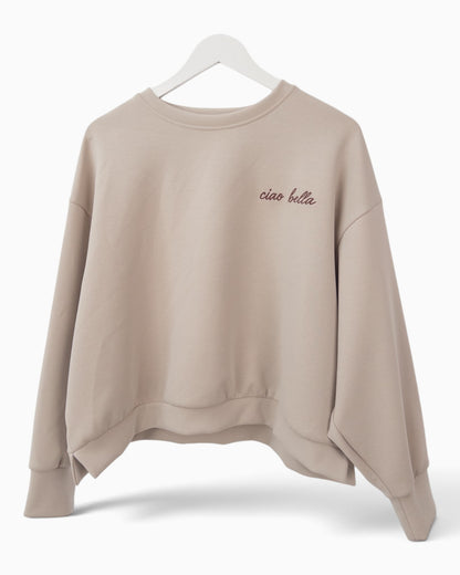Sweatshirt Ciao Bella beige