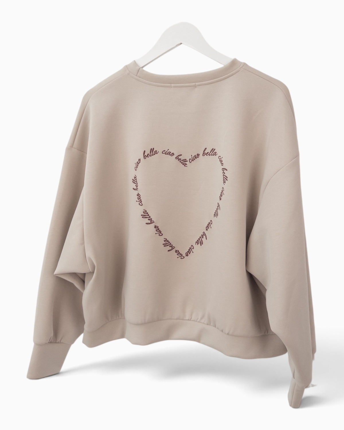 Sweatshirt Ciao Bella beige