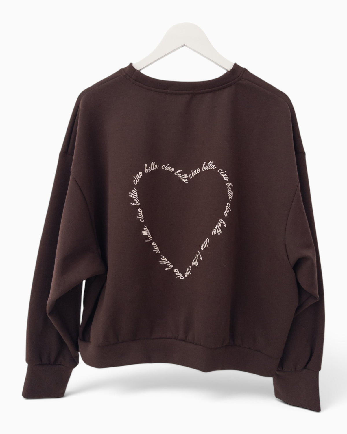 Sweatshirt Ciao Bella dunkelbraun