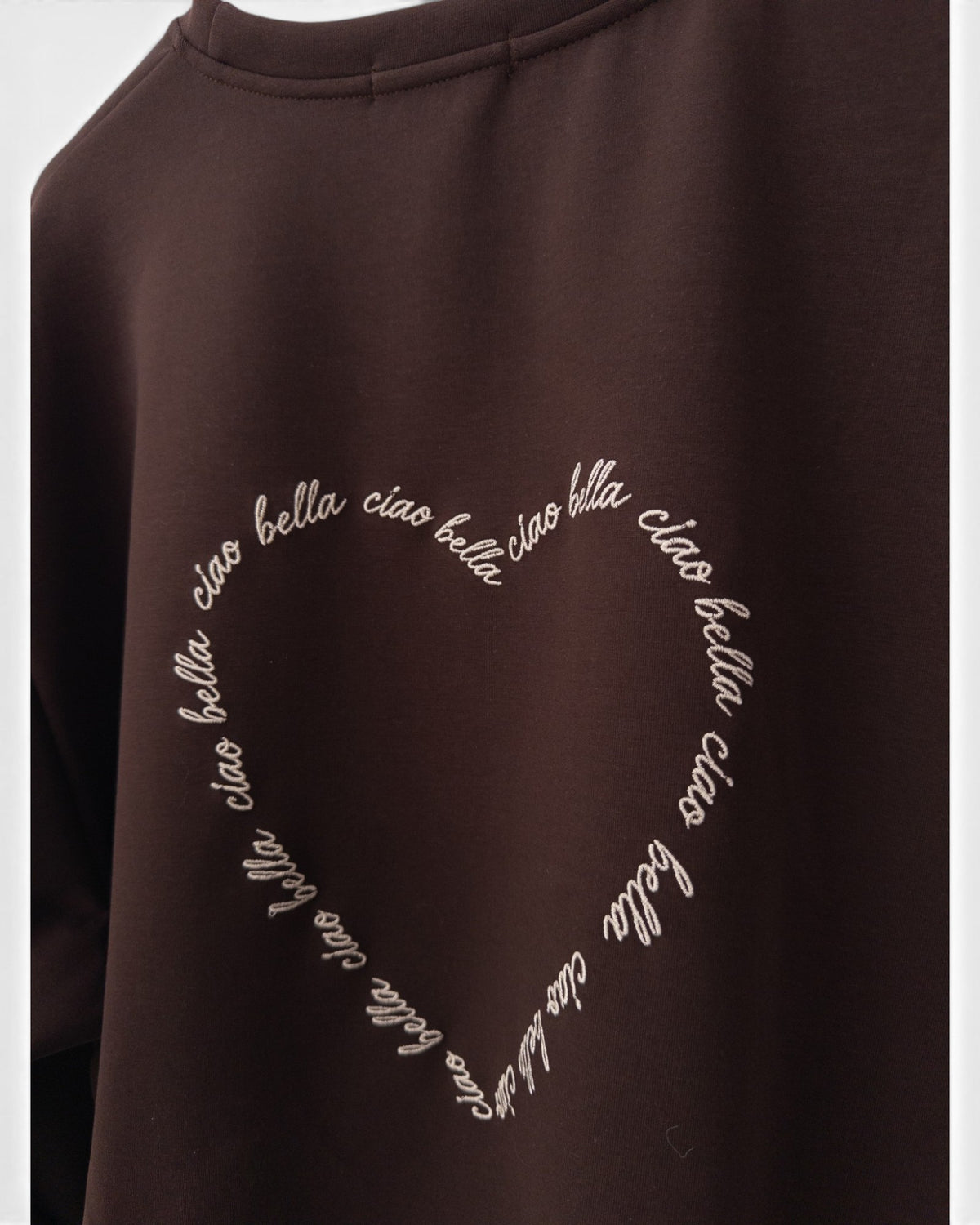 Sweatshirt Ciao Bella dunkelbraun