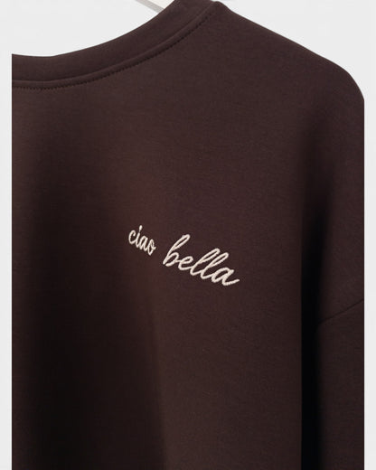 Sweatshirt Ciao Bella dunkelbraun