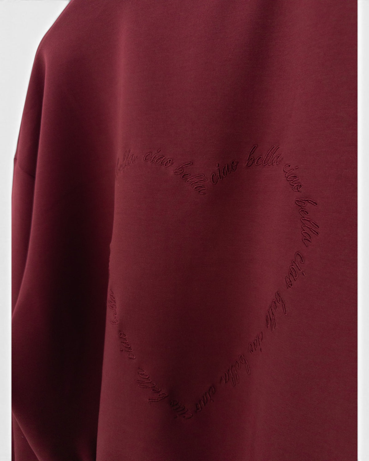 Sweatshirt Ciao Bella weinrot