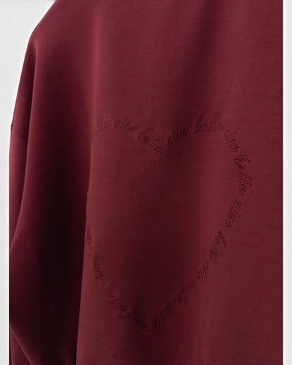 Sweatshirt Ciao Bella weinrot