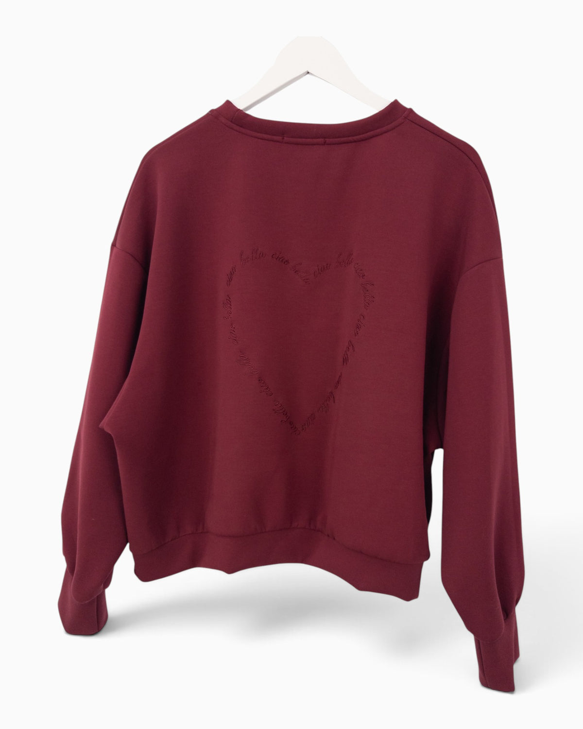 Sweatshirt Ciao Bella weinrot
