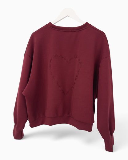 Sweatshirt Ciao Bella weinrot