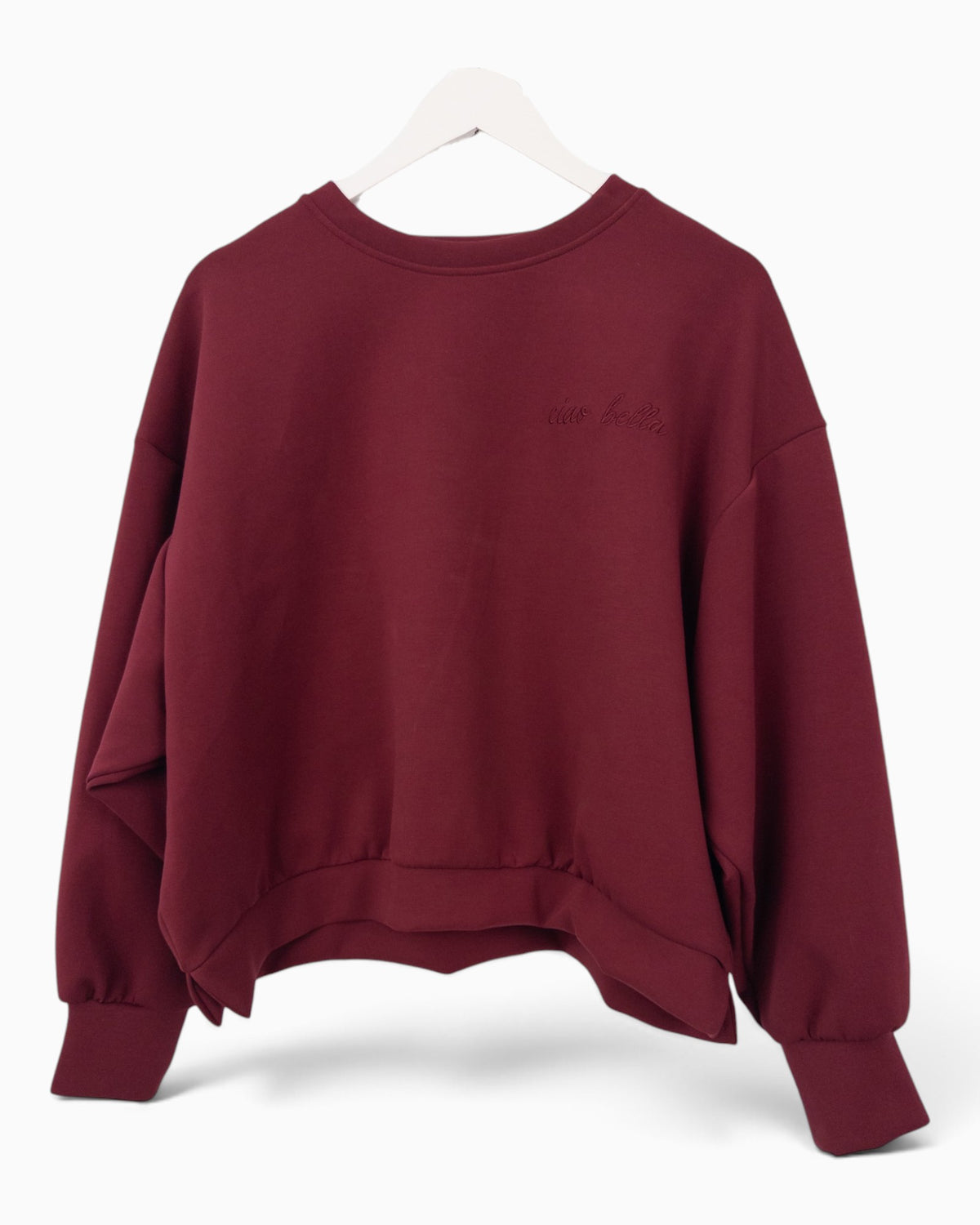 Sweatshirt Ciao Bella weinrot