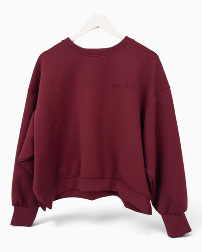 Sweatshirt Ciao Bella weinrot