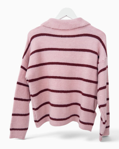 Strickpullover Amour rosa weinrot