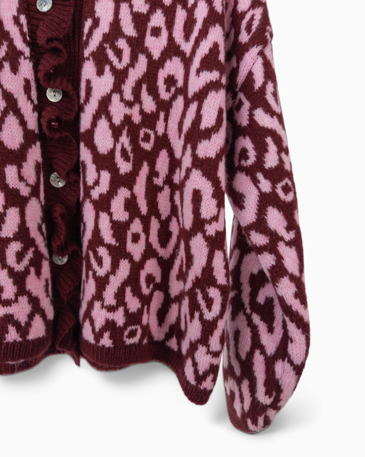Cardigan Leo weinrot rosa