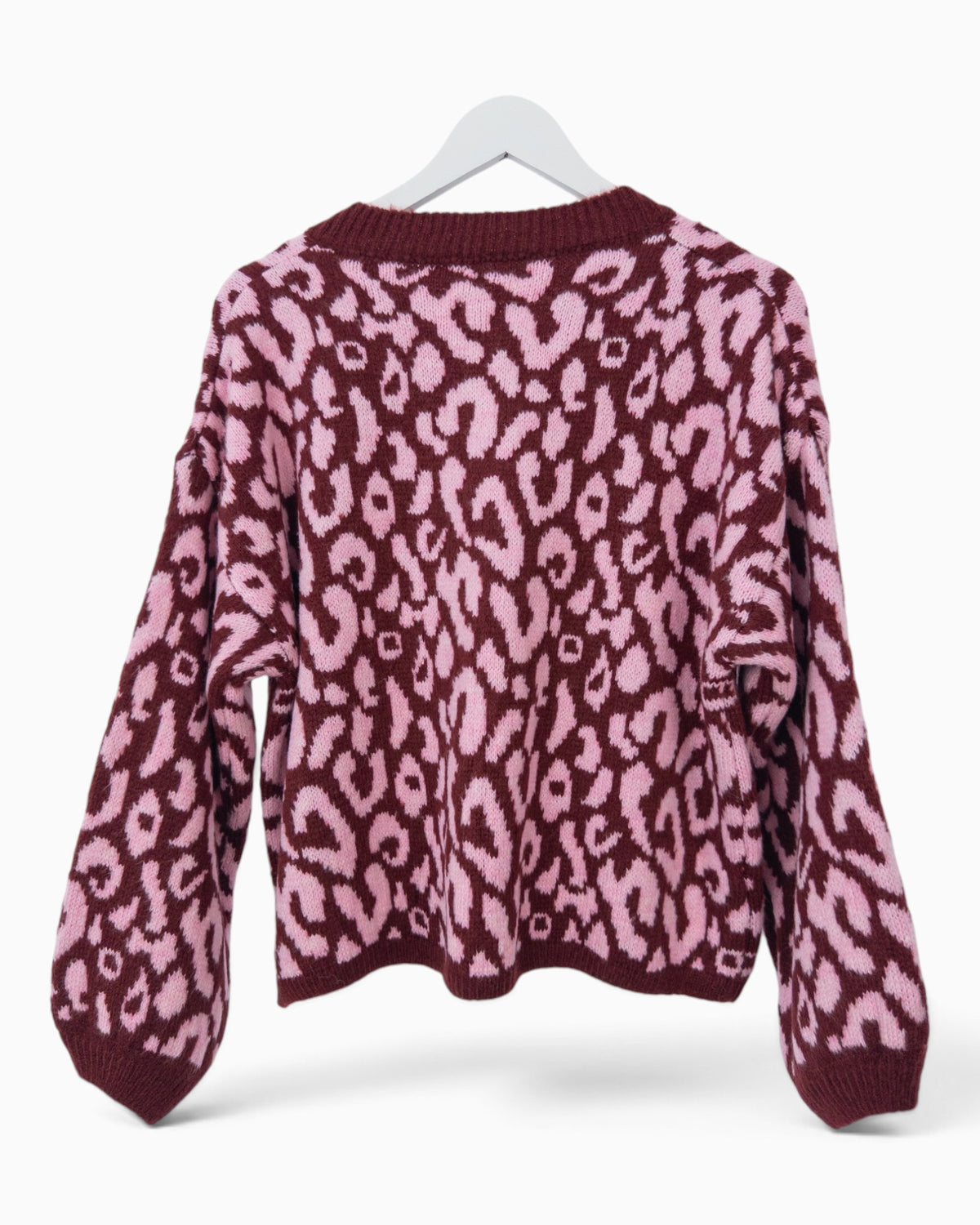 Cardigan Leo weinrot rosa