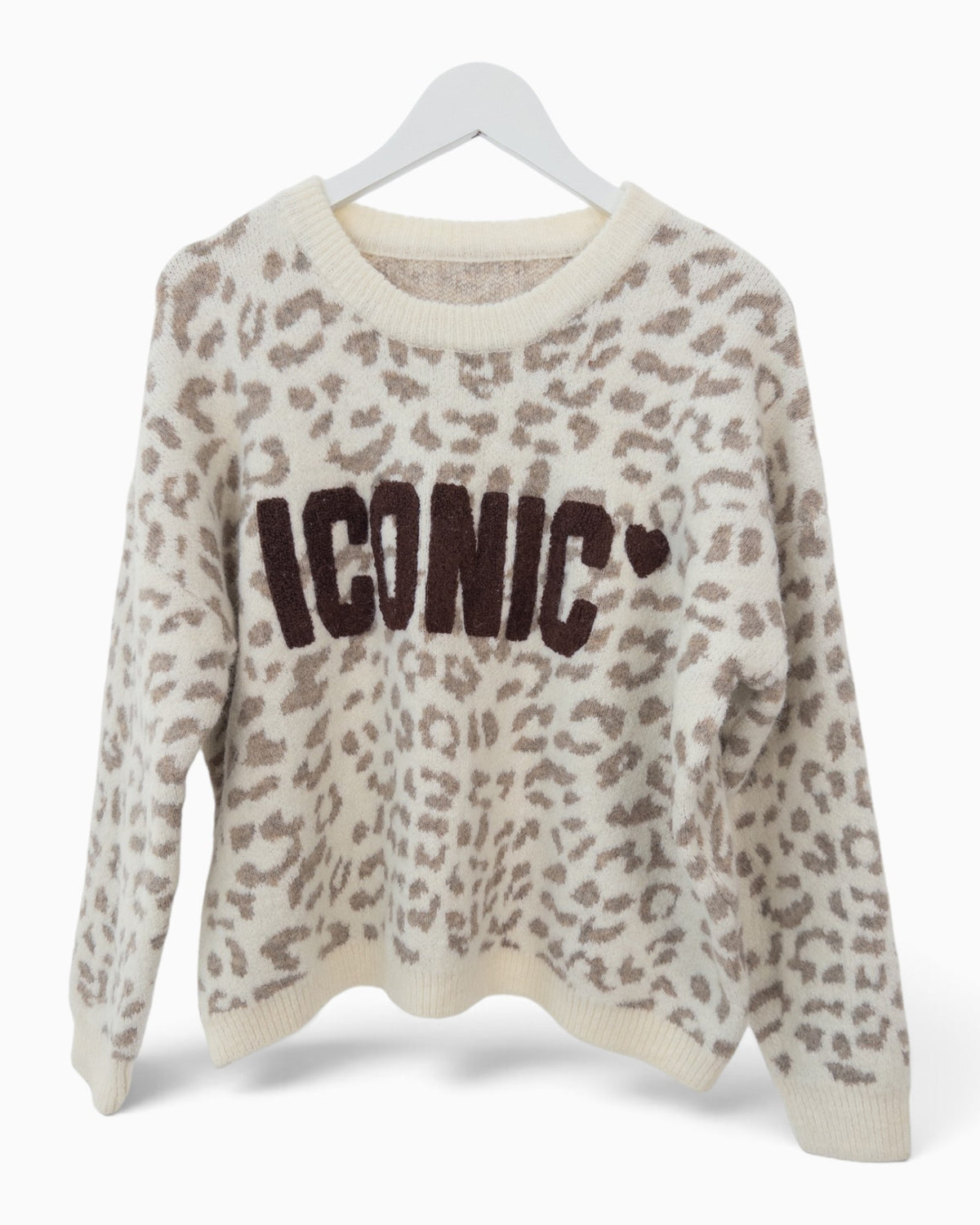 Strickpullover Iconic creme taupe