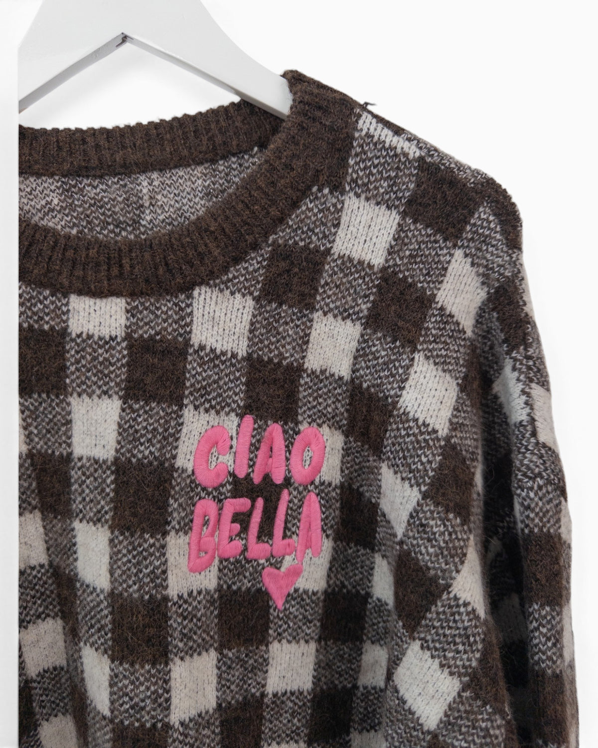 Karopullover Ciao Bella braun creme