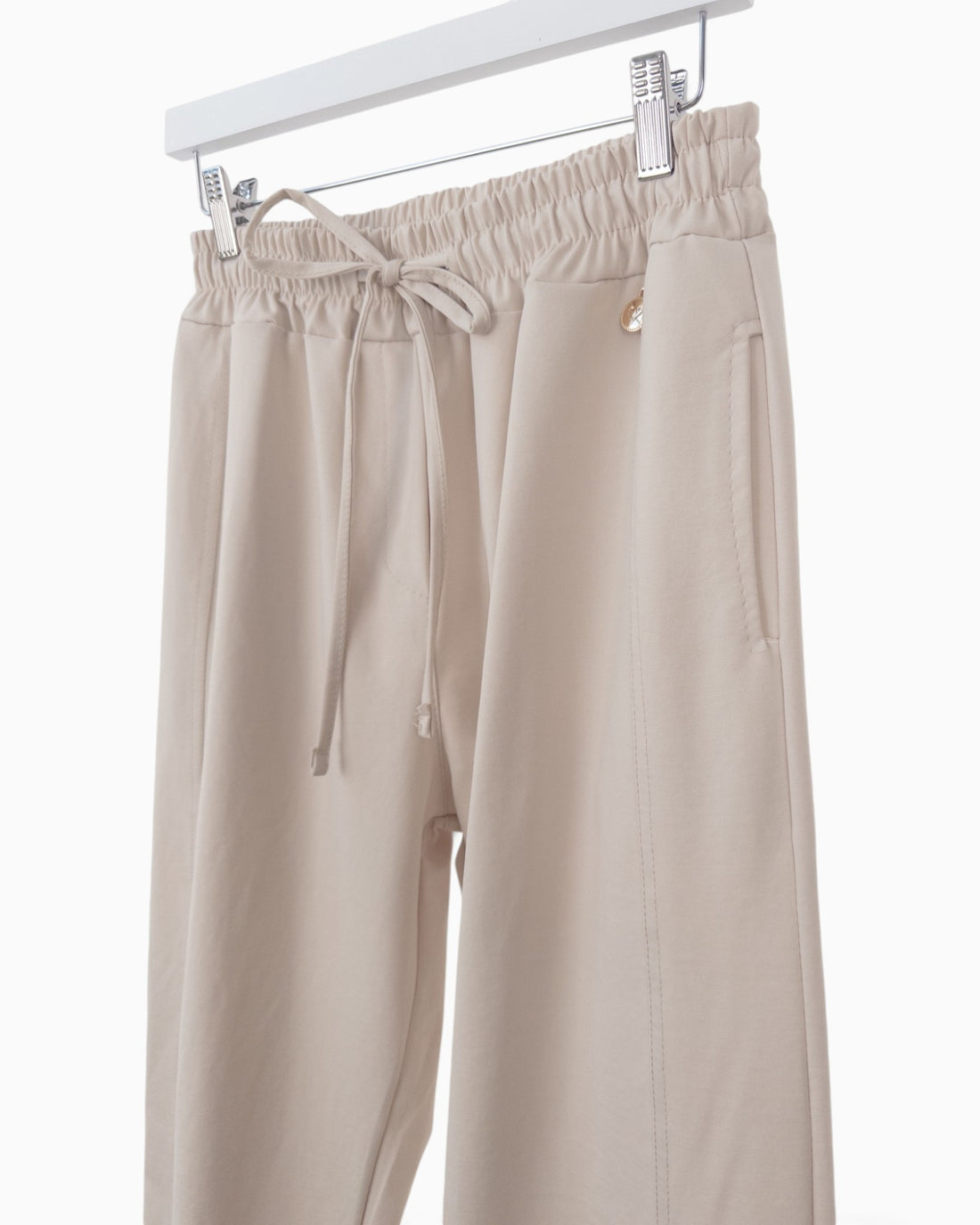Hose mit Ziernaht sand