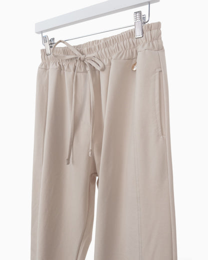 Hose mit Ziernaht sand
