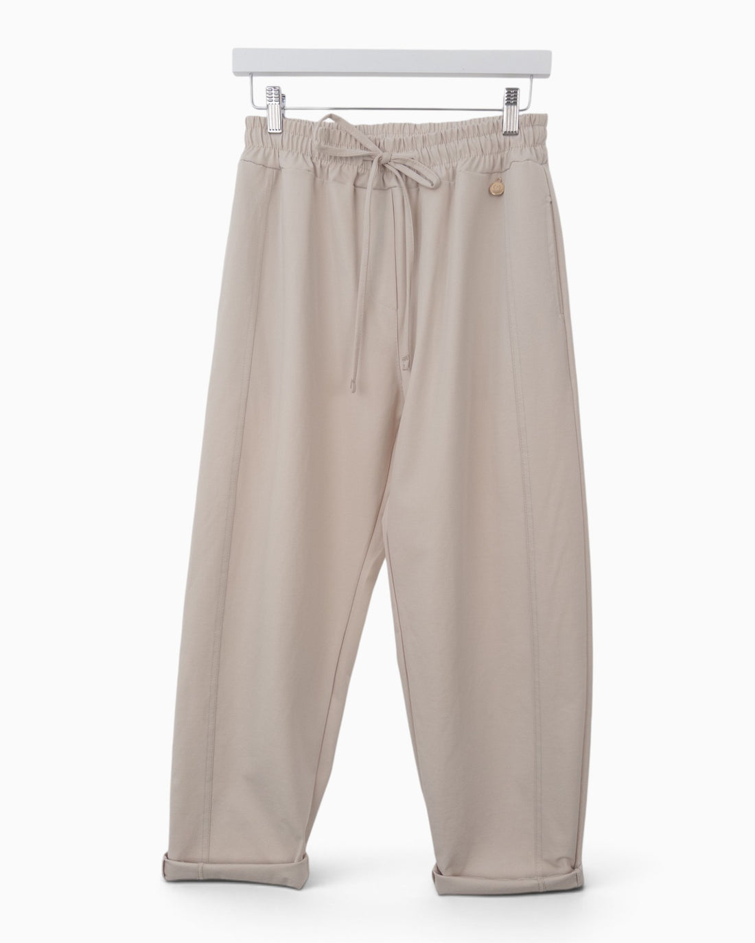 Hose mit Ziernaht sand