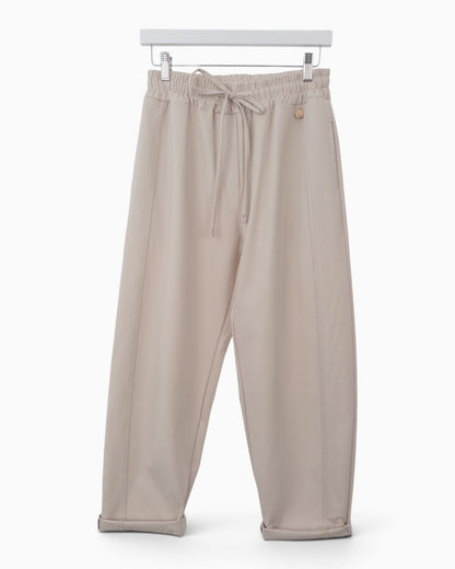 Hose mit Ziernaht sand
