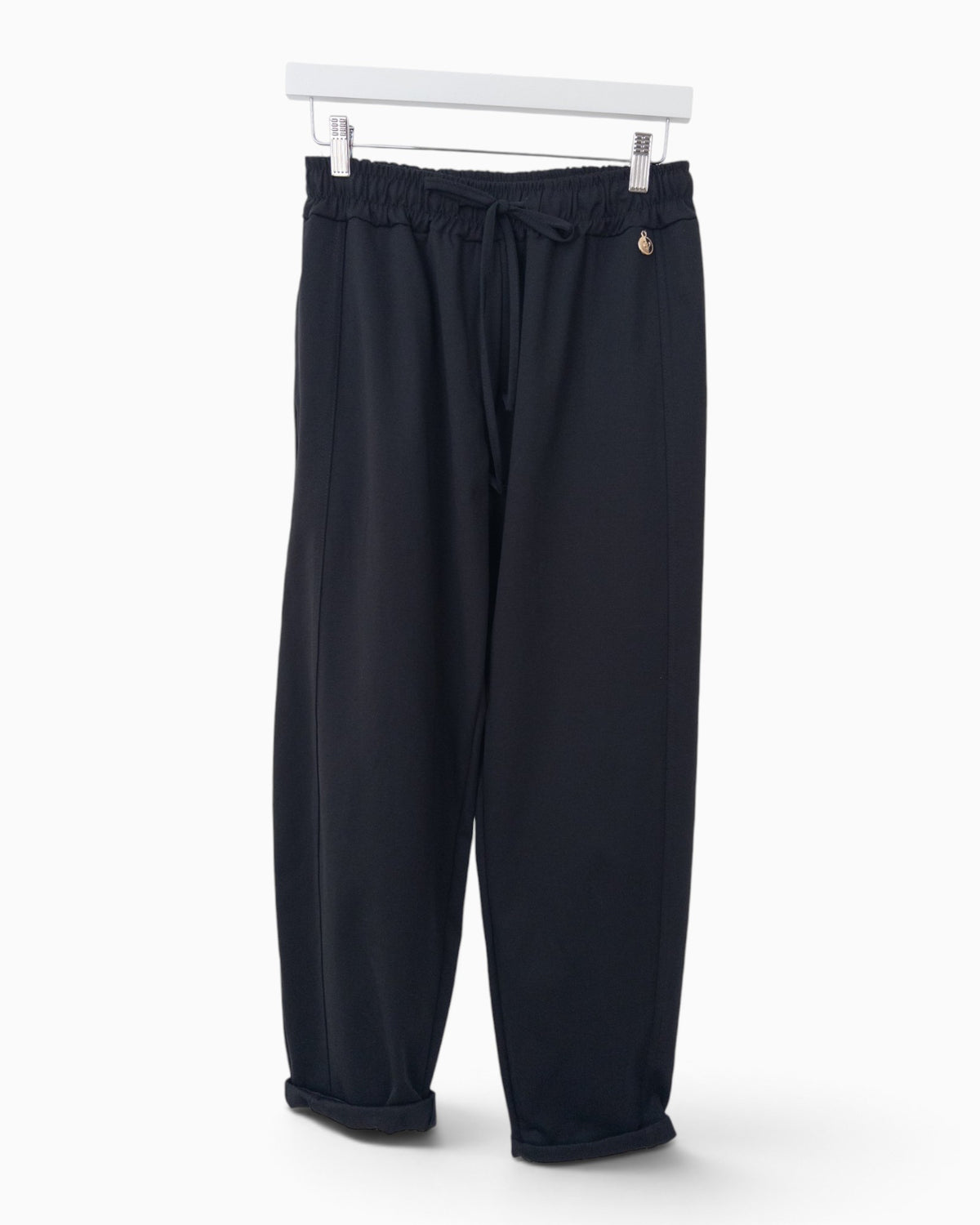Hose mit Ziernaht schwarz