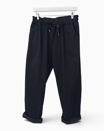 Hose mit gerafftem Bund schwarz