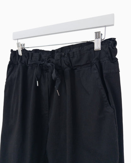 Hose mit gerafftem Bund schwarz