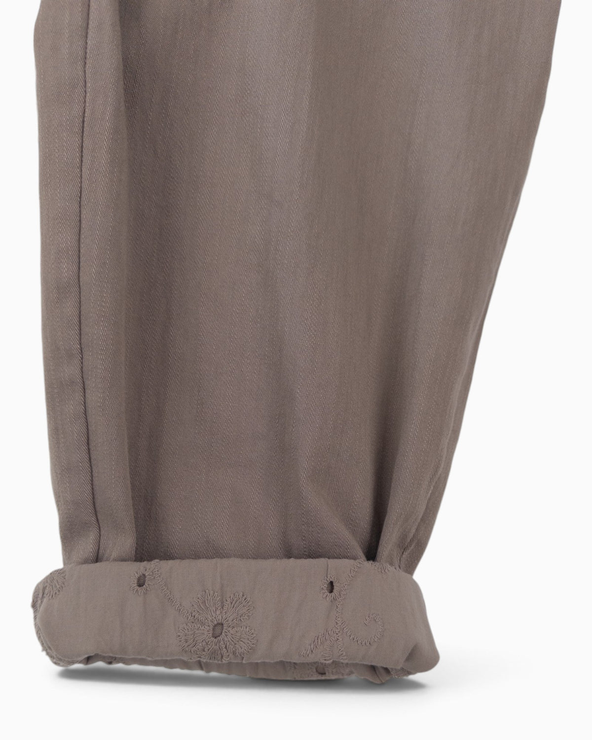 Hose mit gerafftem Bund taupe