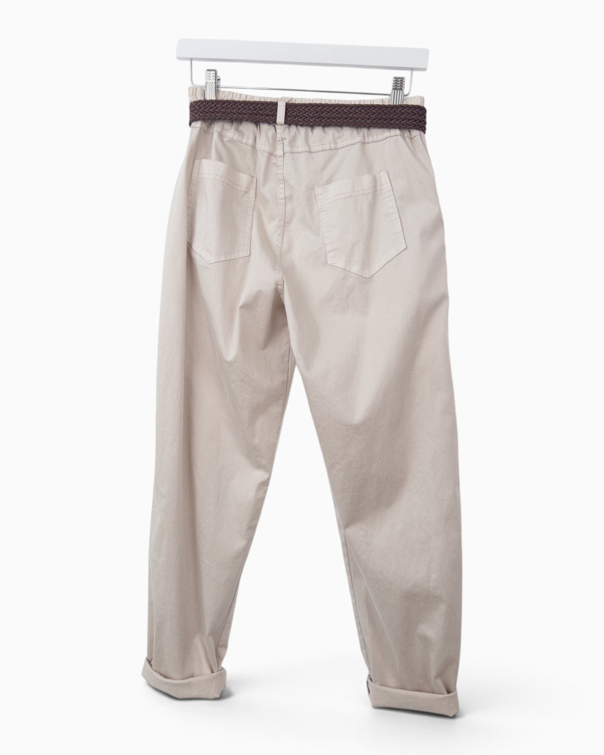 Hose mit Gürtel sand