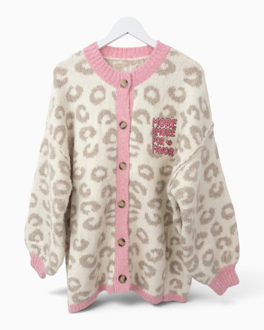Cardigan More Amore creme taupe