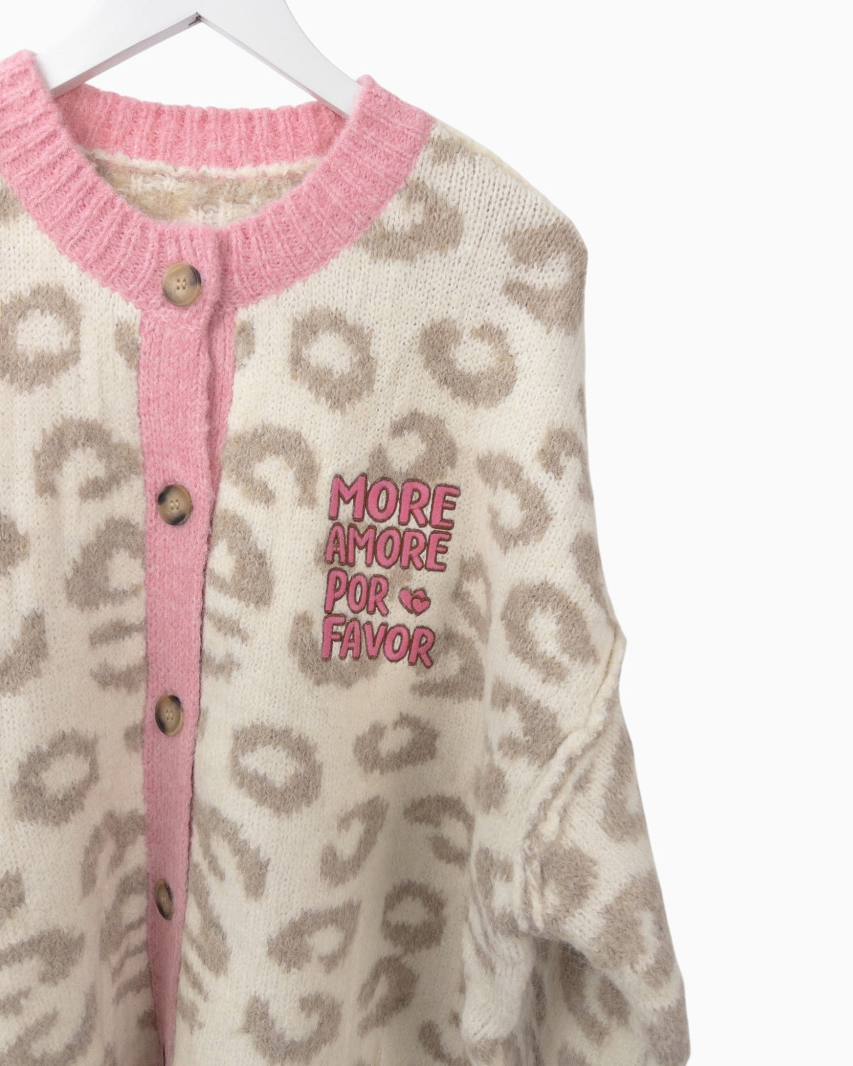 Cardigan More Amore creme taupe