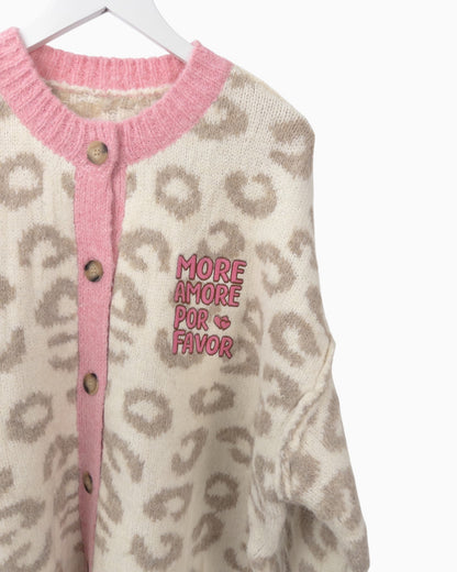 Cardigan More Amore creme taupe