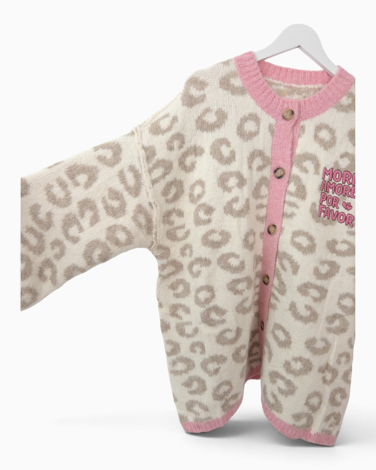 Cardigan More Amore creme taupe