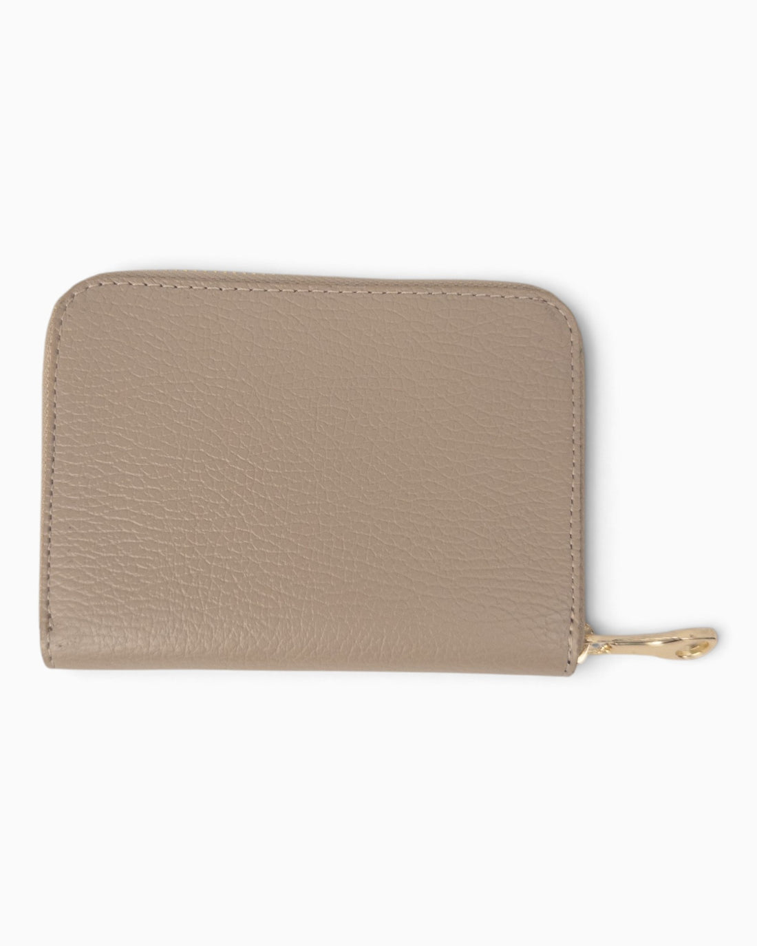 Zip-Geldbörse Leder taupe