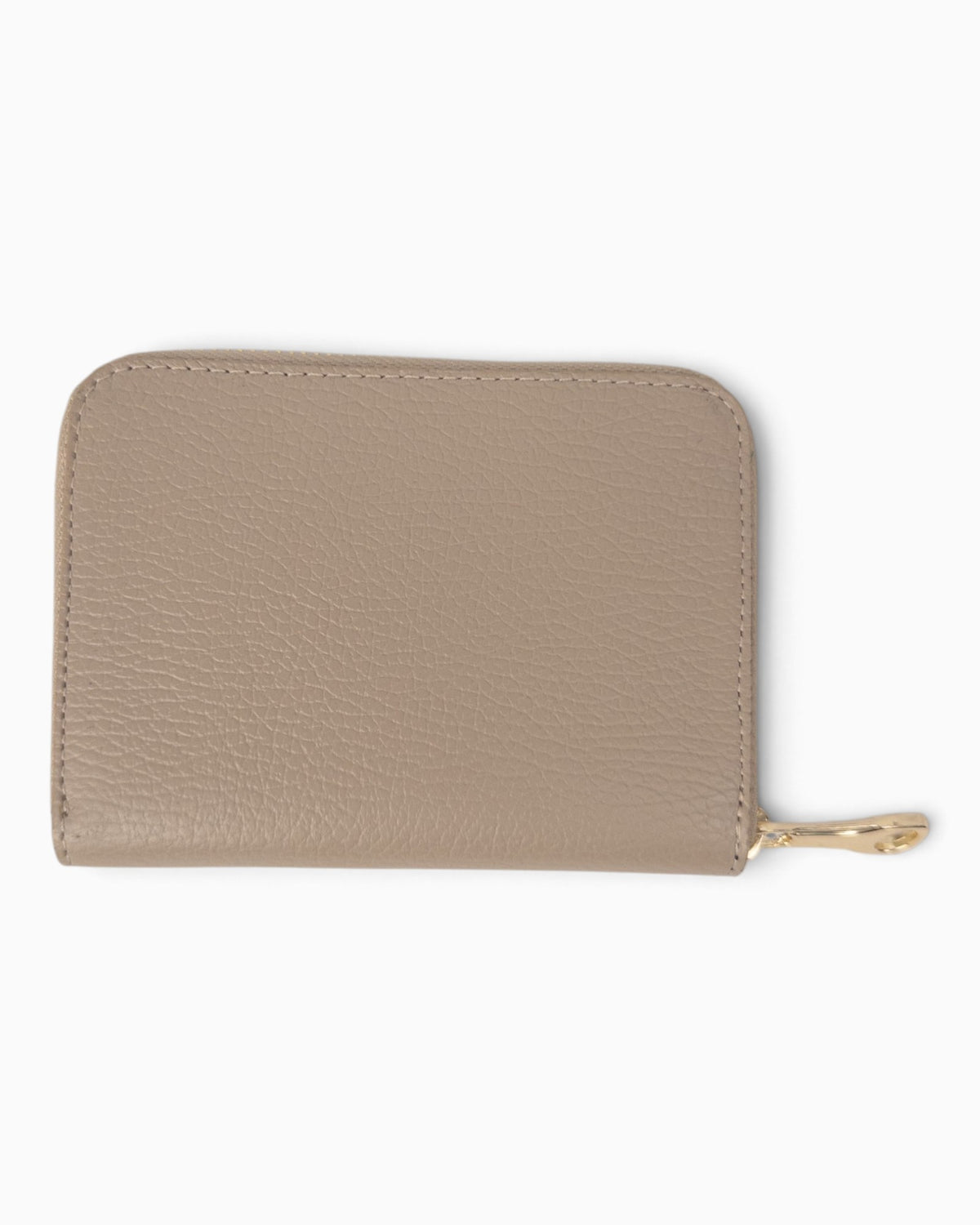 Zip-Geldbörse Leder taupe