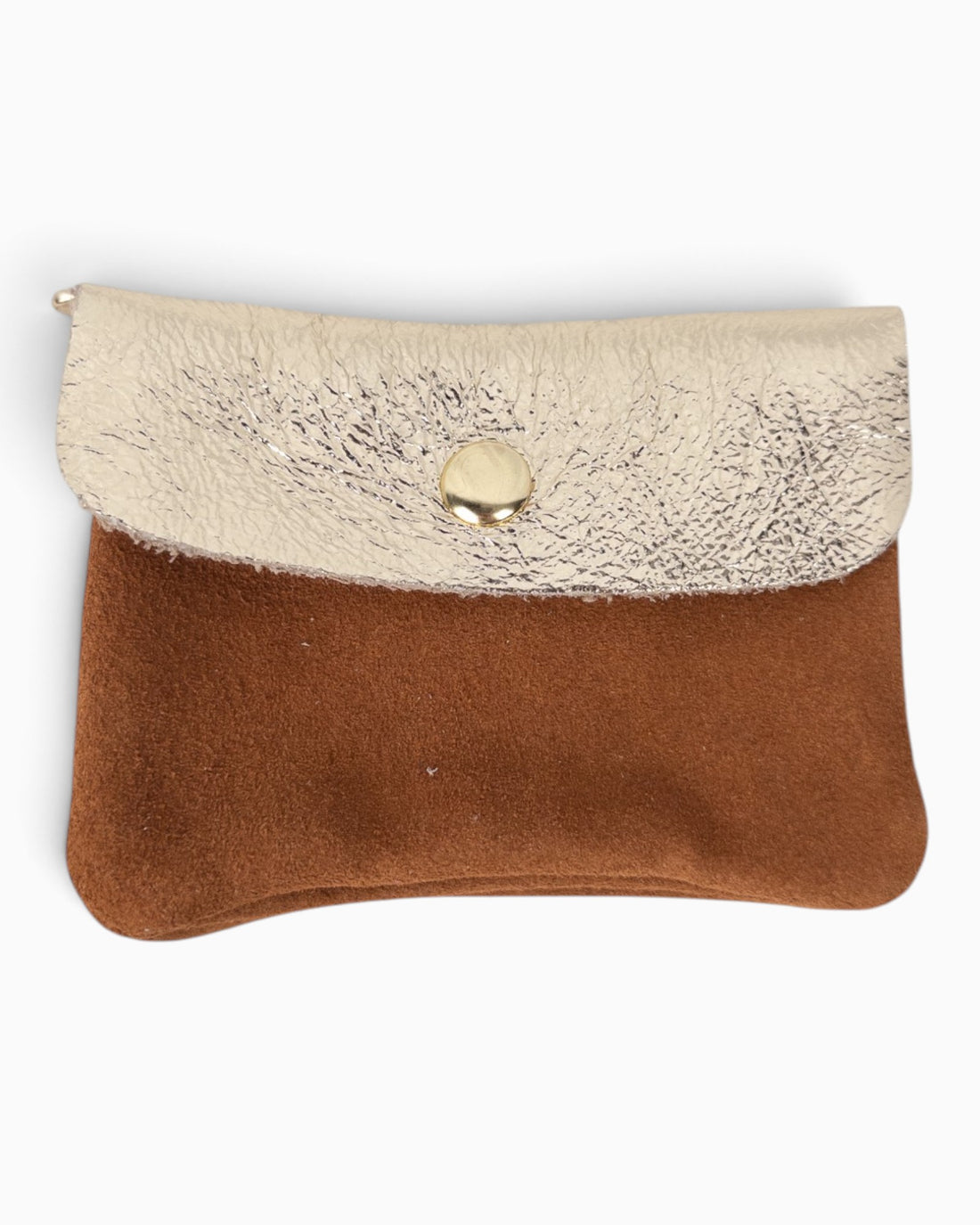 Geldbörse Wildleder klein cognac