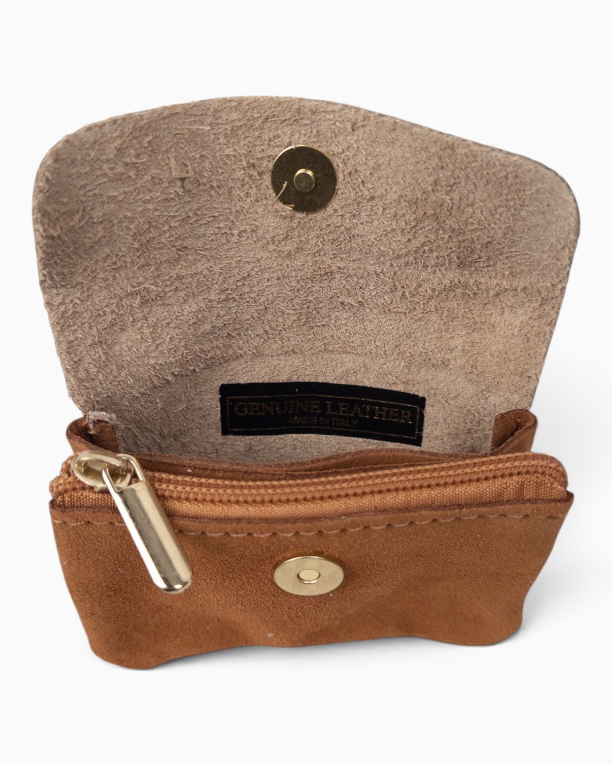 Geldbörse Wildleder klein cognac
