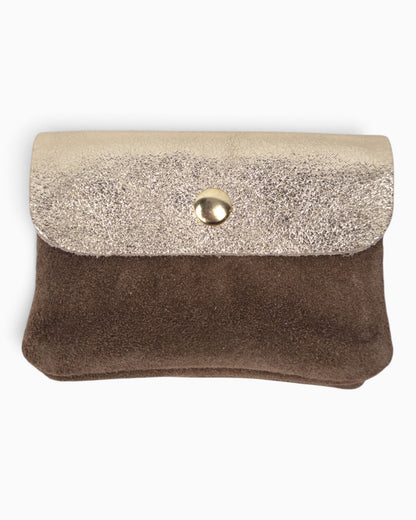 Geldbörse Wildleder klein taupe