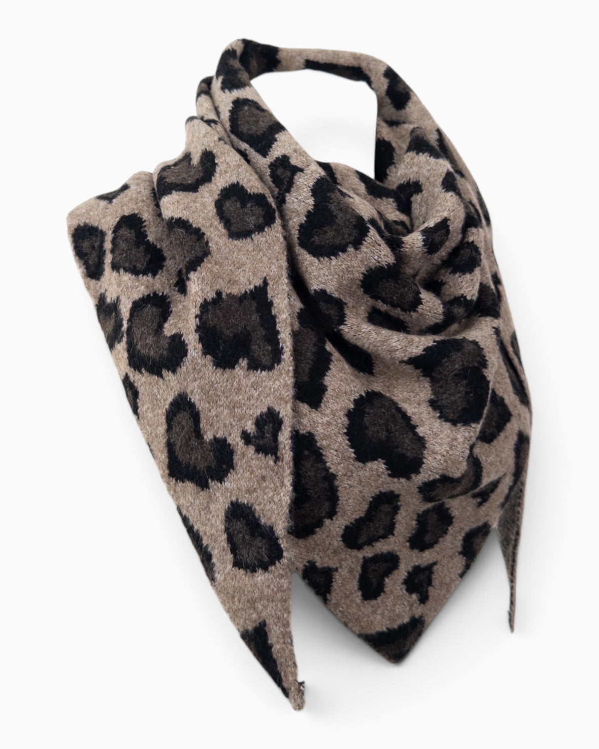 Dreieckstuch Leo Herz taupe