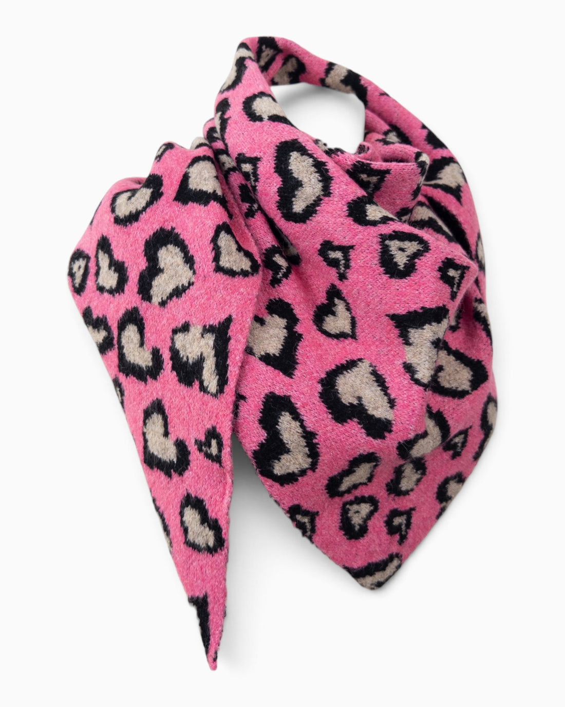 Dreieckstuch Leo Herz pink