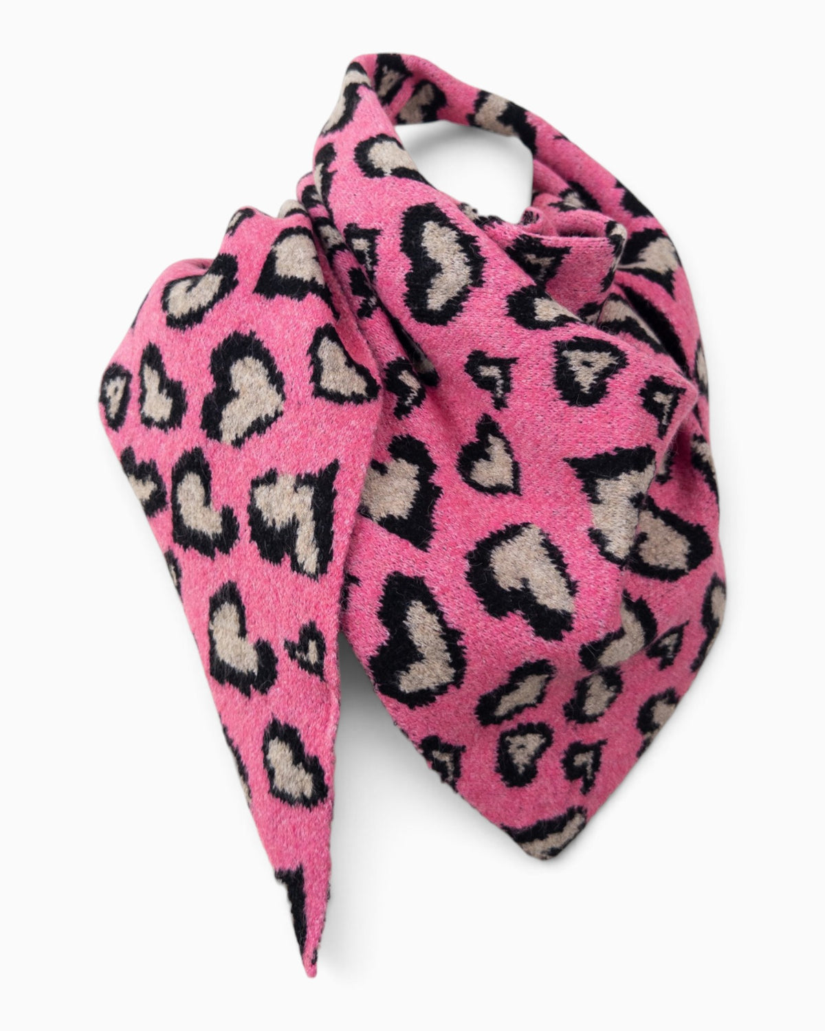 Dreieckstuch Leo Herz pink